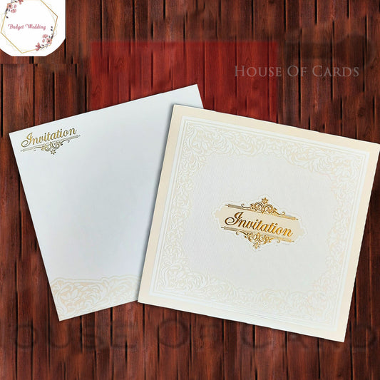 Simple Invitation With Embossed Designs