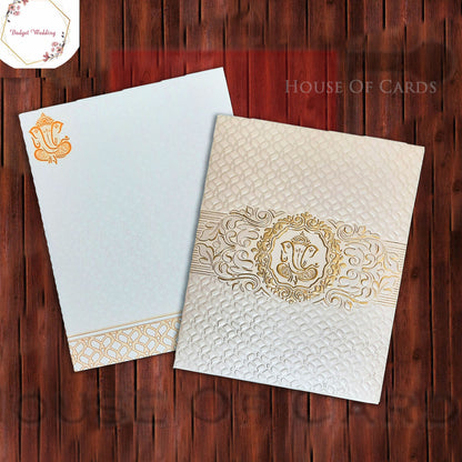 Solid Brown Ganesh Invitation (Normal Quality)