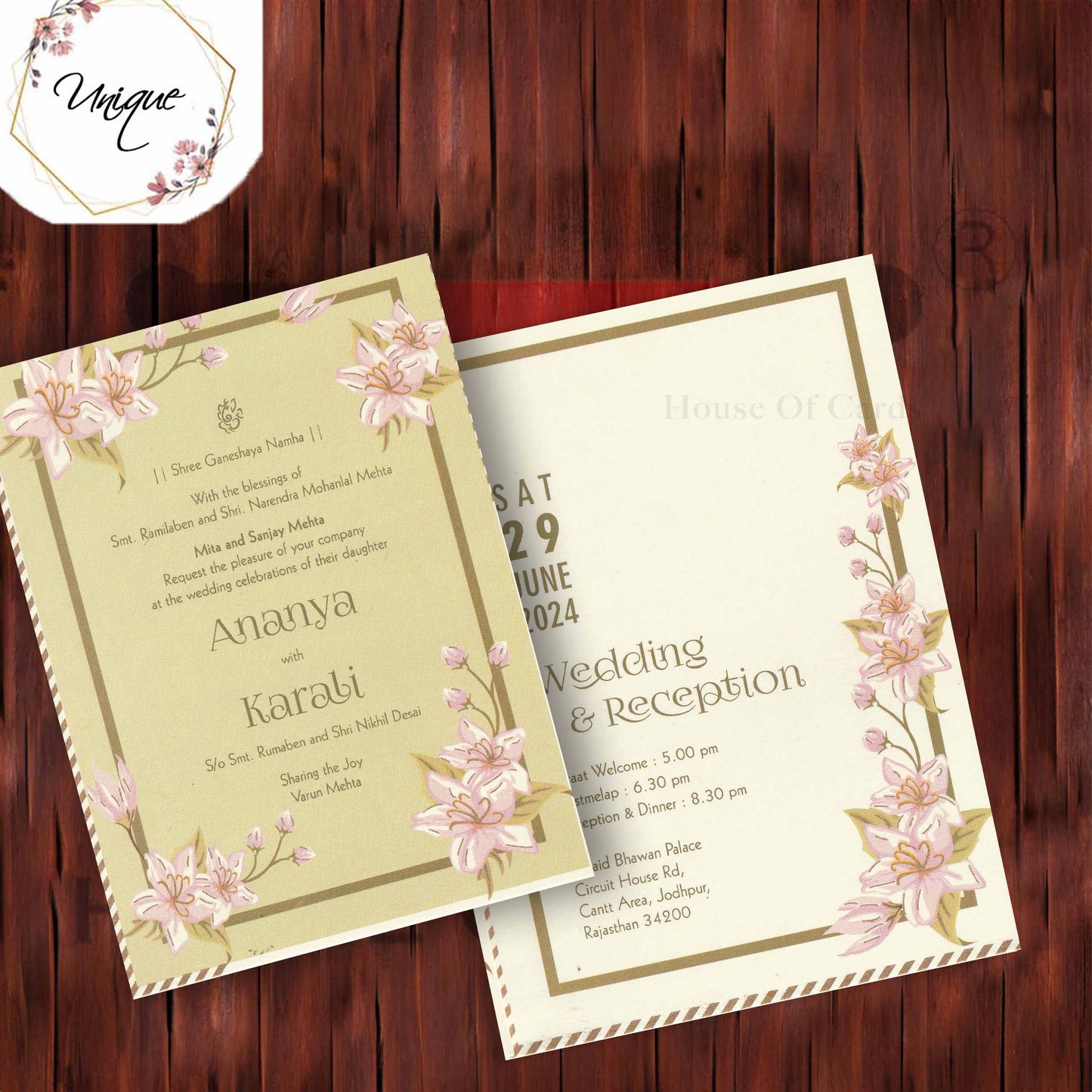 Simple and Classy Floral Invitation