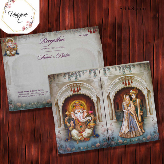 Ganesha Baraat Premium Wedding Invitation Design 1
