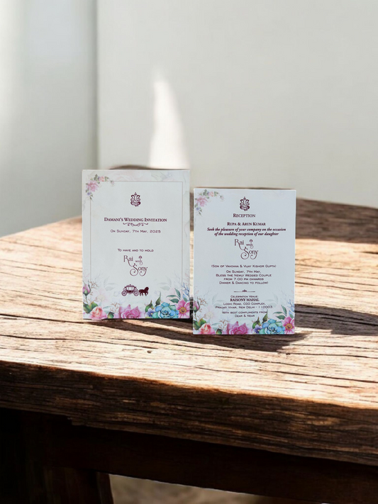 Floral Texture Paper Single Card