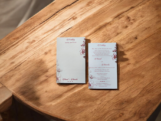 Elegant Single page invitation card in premium paper