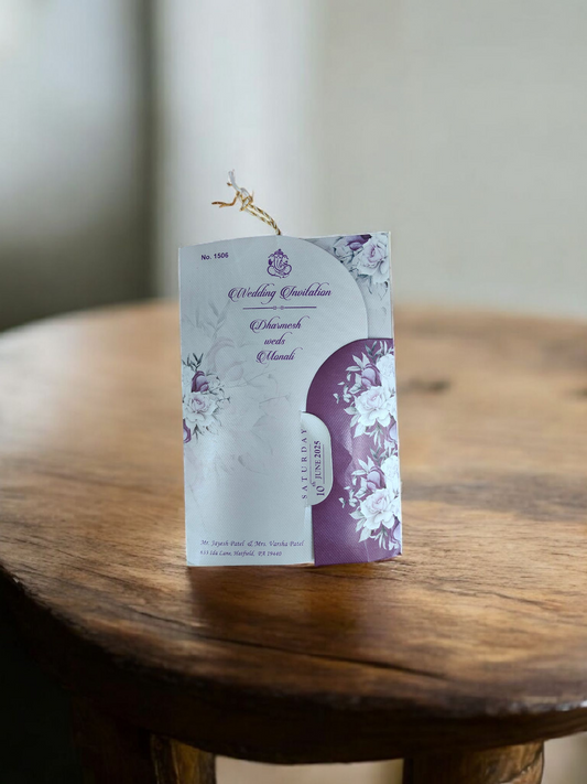 Trendy Lavender Single Page Card