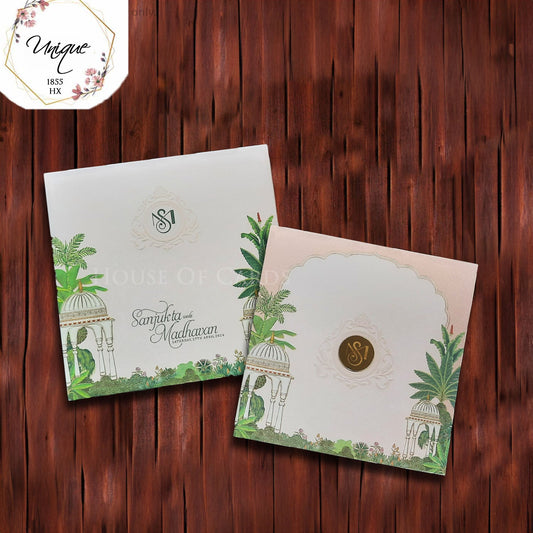 Lush Forest and Peach Pastel Heritage Theme Invitation