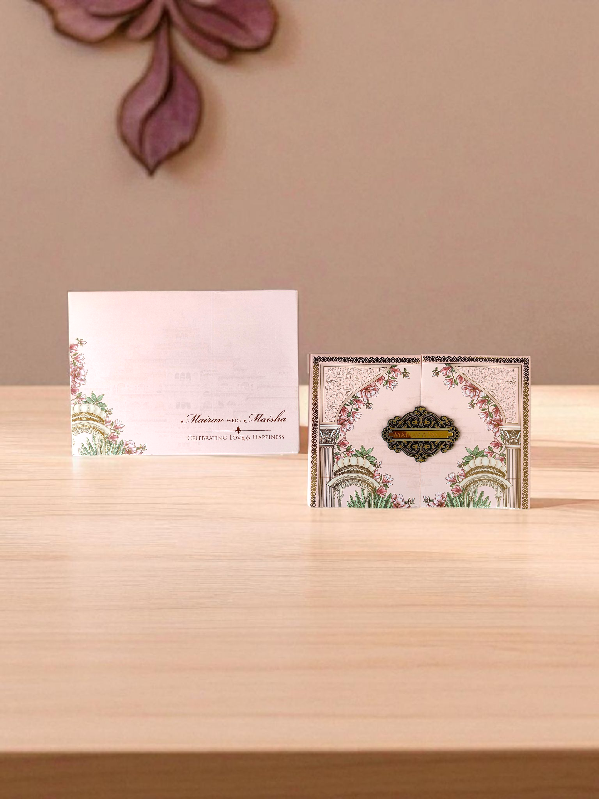 Heritage arch wedding card