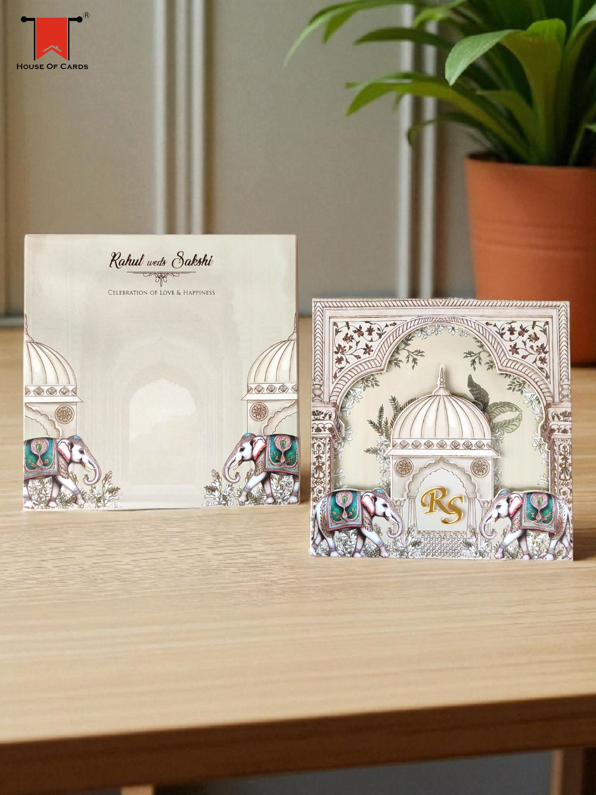 Elephant Royal Theme 3D Invitation