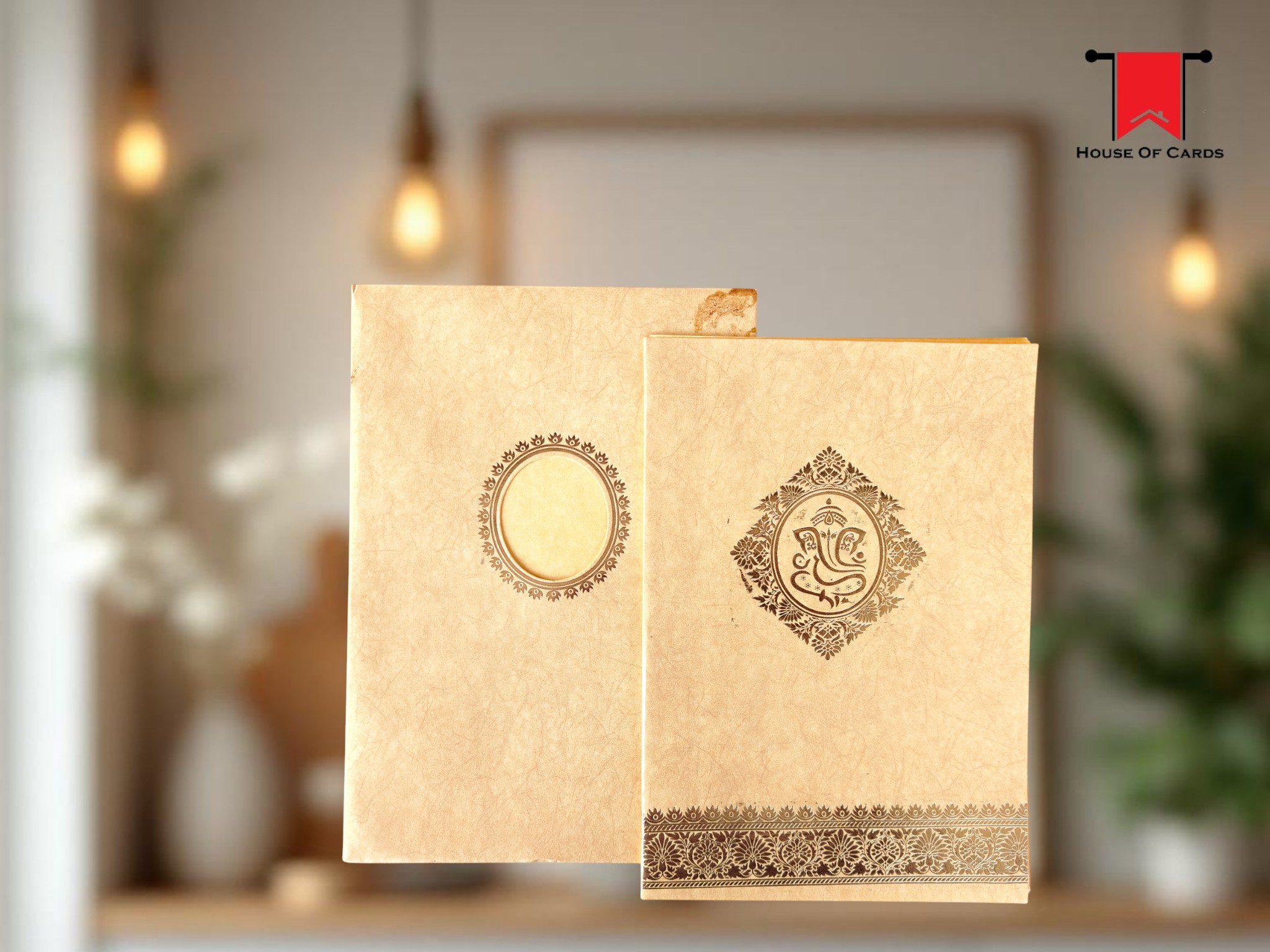 Gold Metallic Ganesha Invitation Card