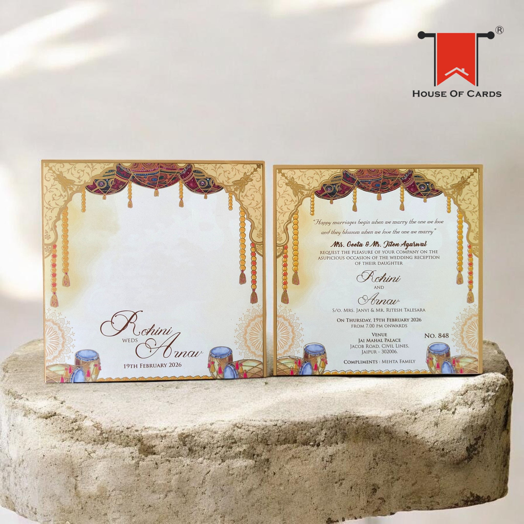 Indian Traditional Decorative Wedding Invitation
