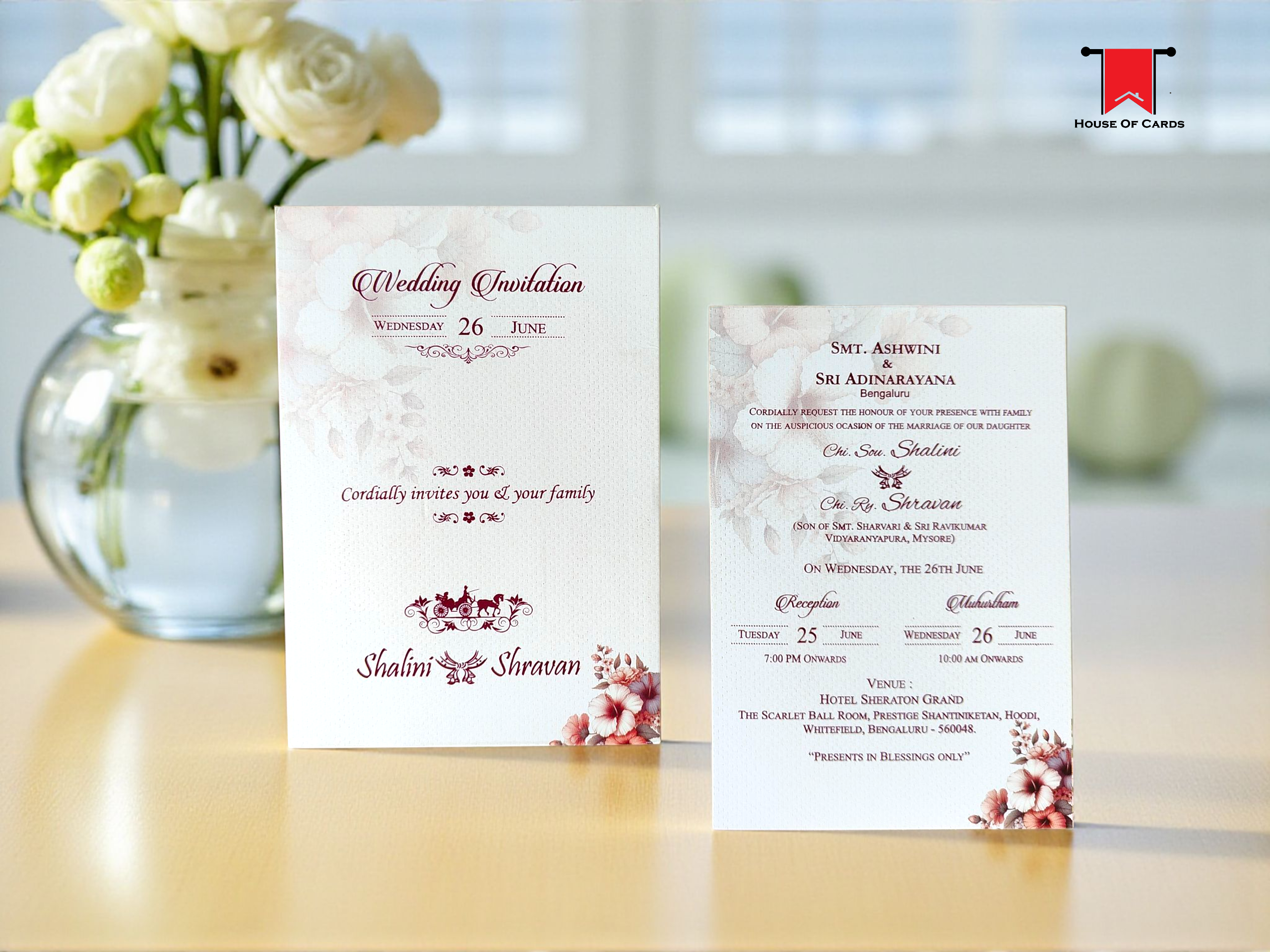 Floral Single Invitation card