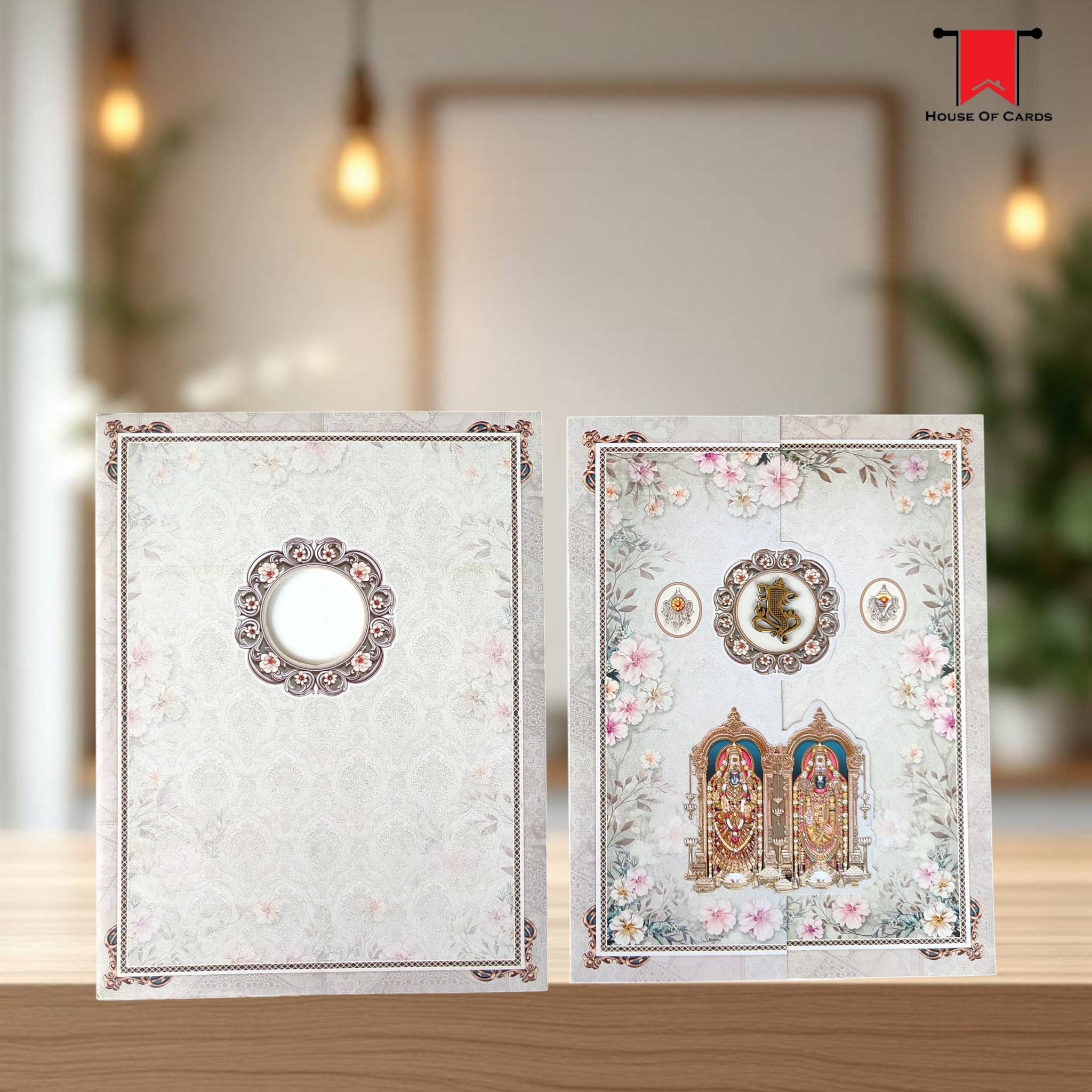 Door Style Lord Balaji Wedding card