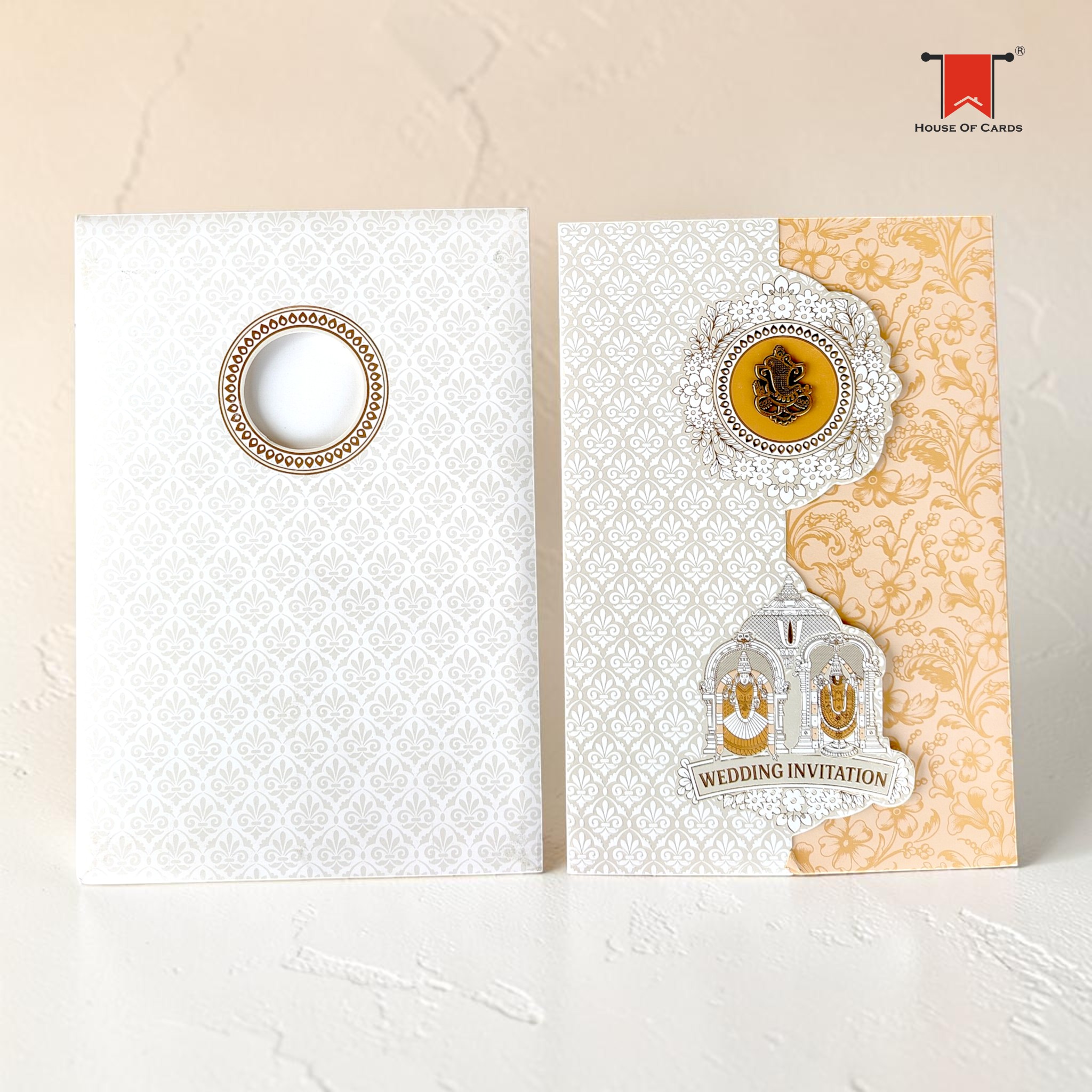 Lord Lakshmi Venkateswara Door Style Wedding card