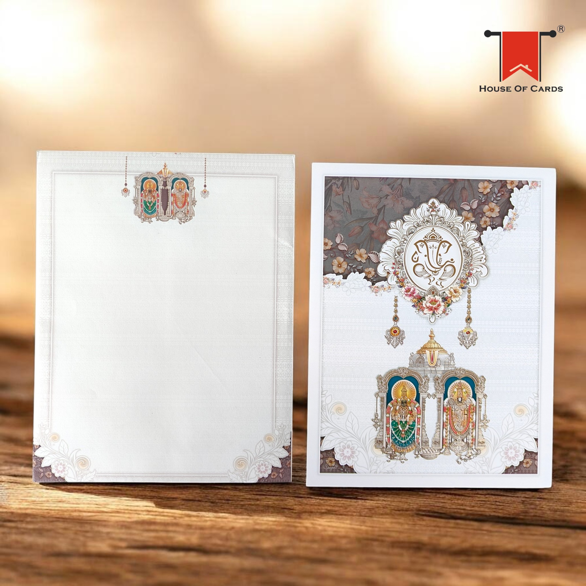 Floral Balaji Venketeshwara Wedding card