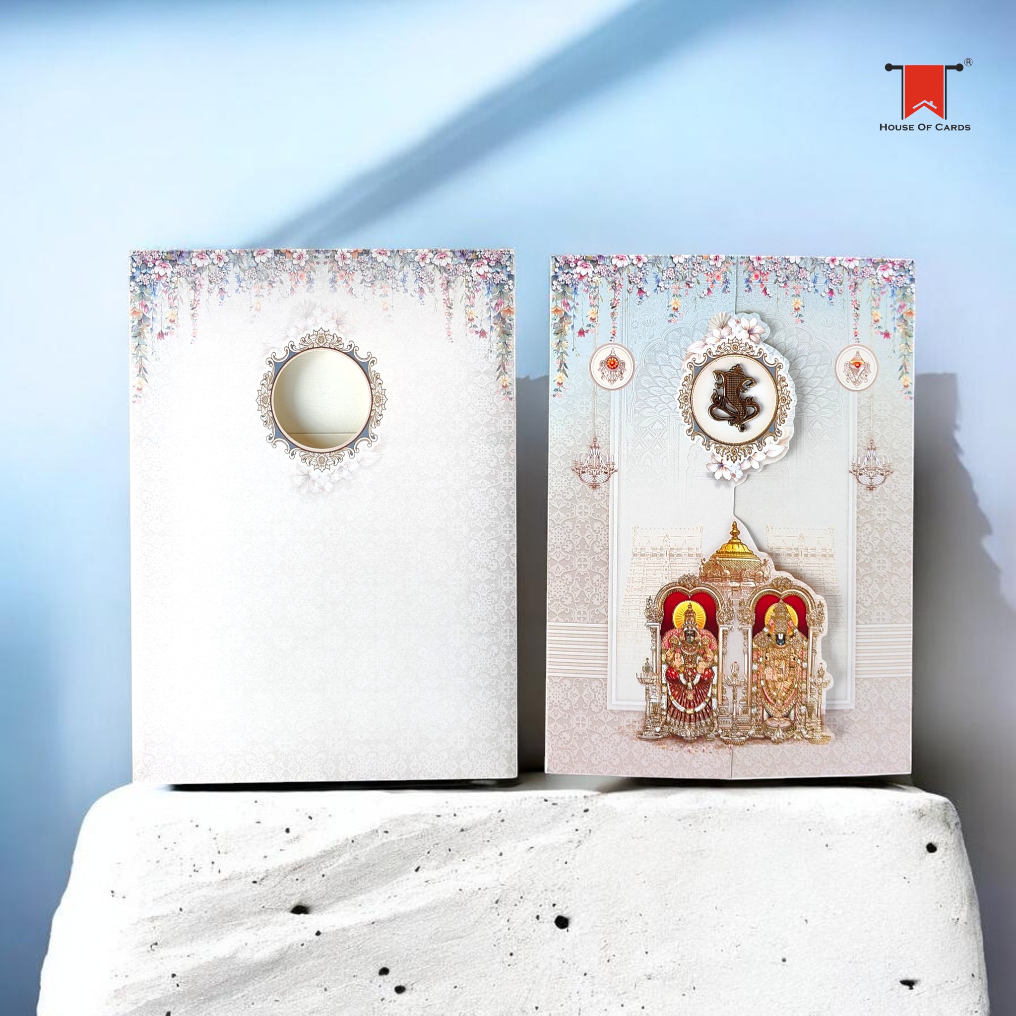 Door Style Lakshmi Venketeshwara Wedding Card