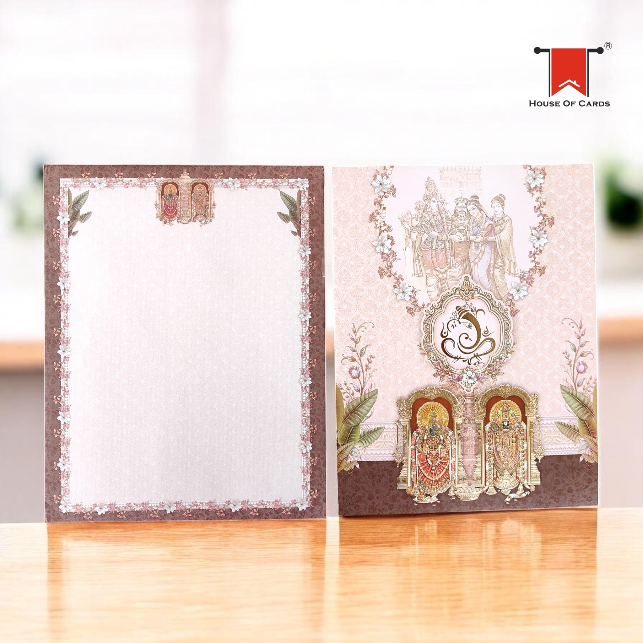 Traditional Lakshmi Venketeshwara Wedding card