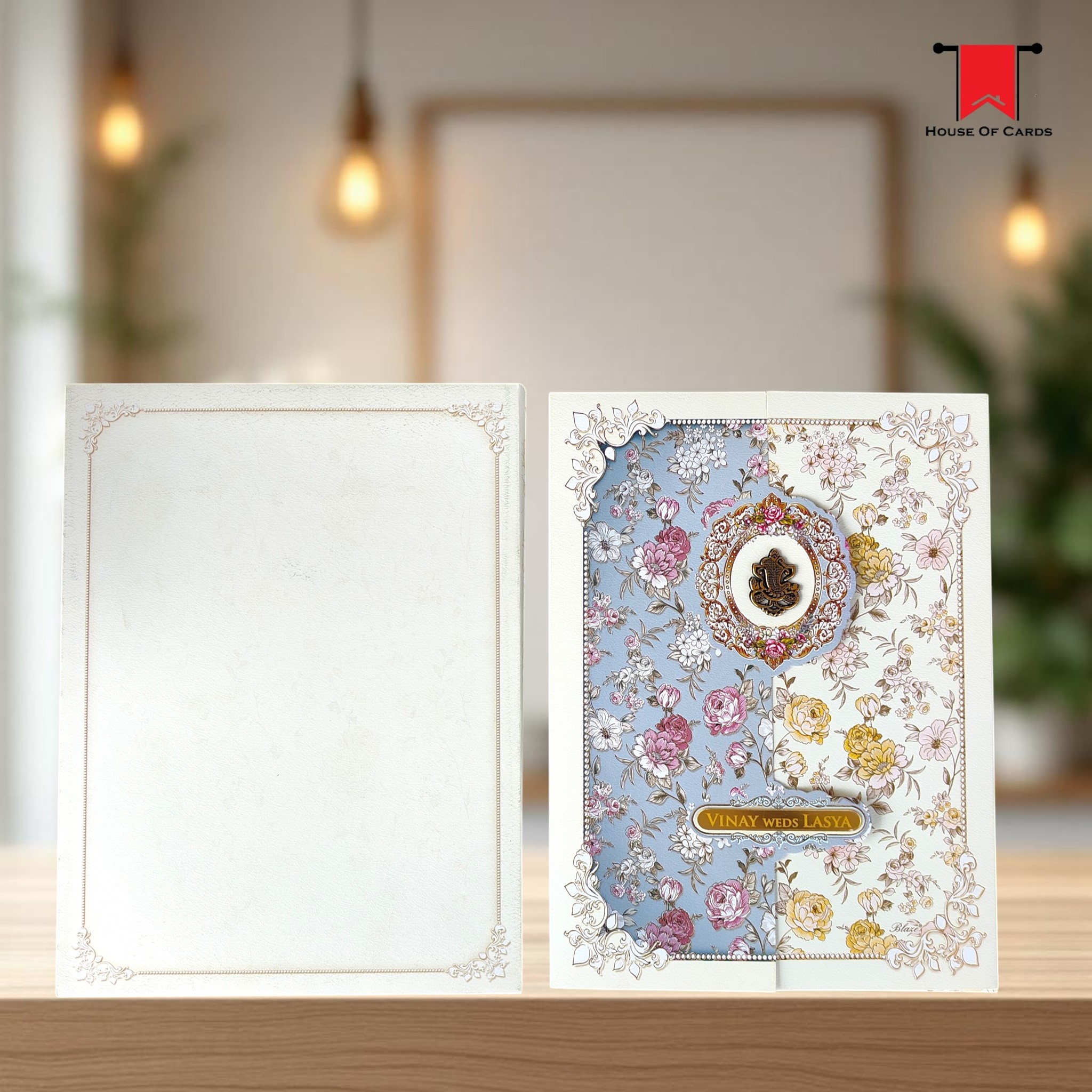 Floral Texture Box Invitation card
