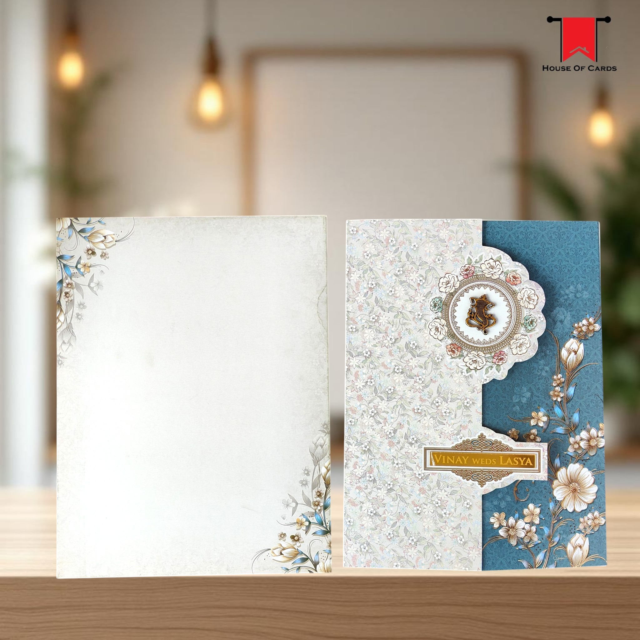 Floral Box Wedding Invitation card