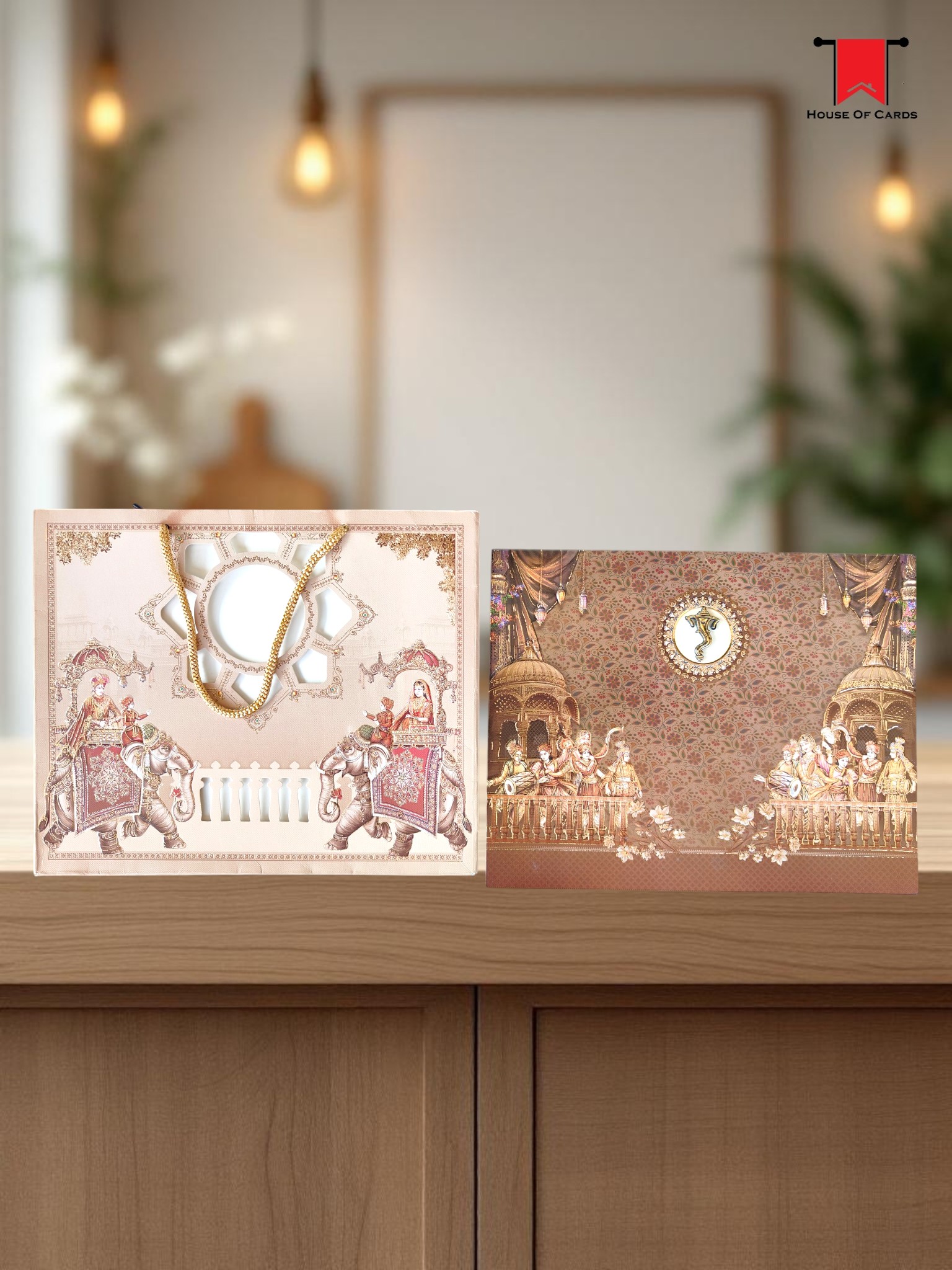 Royal theme Bag Style Wedding card