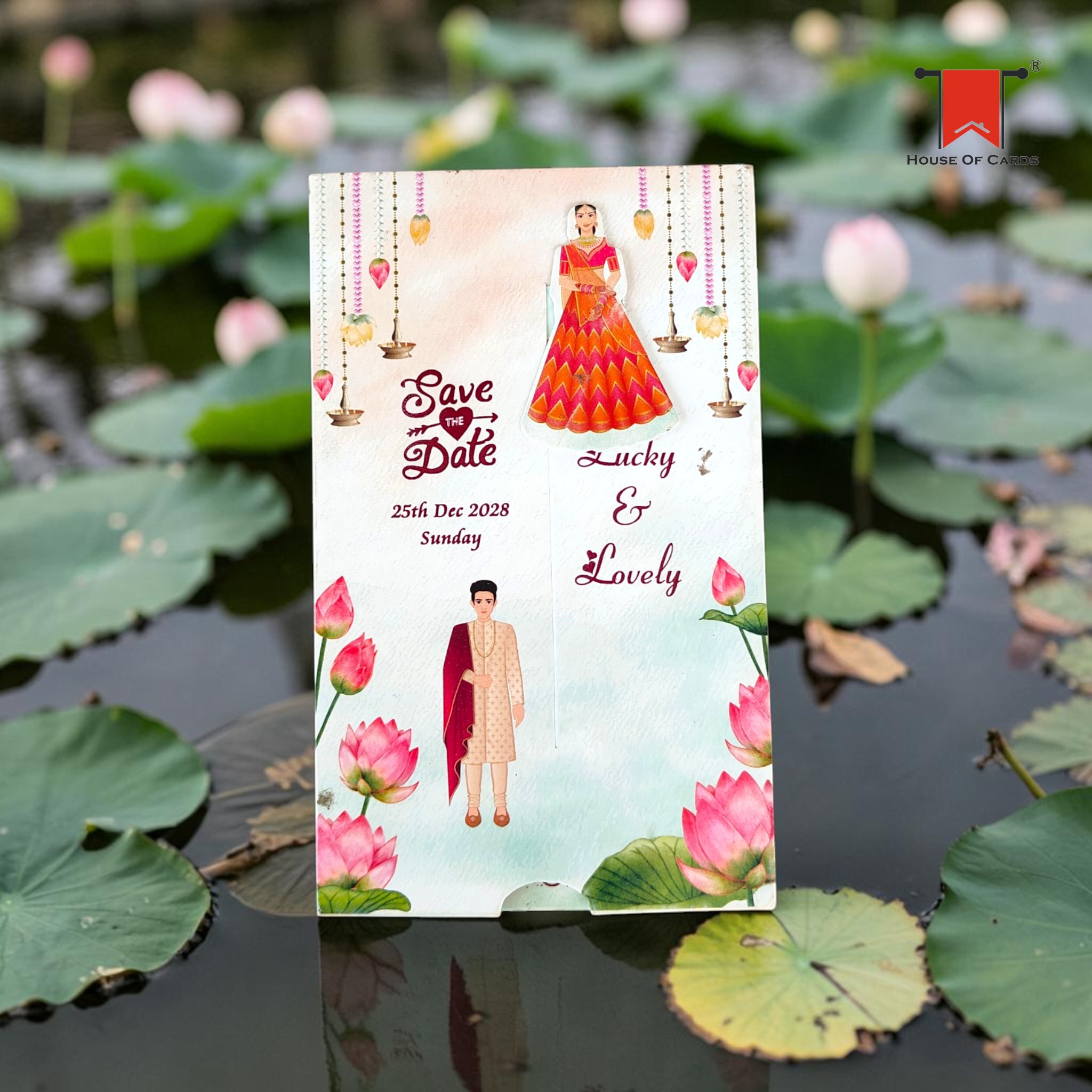 Cute Trendy Slider Invitation Card wedding invitation