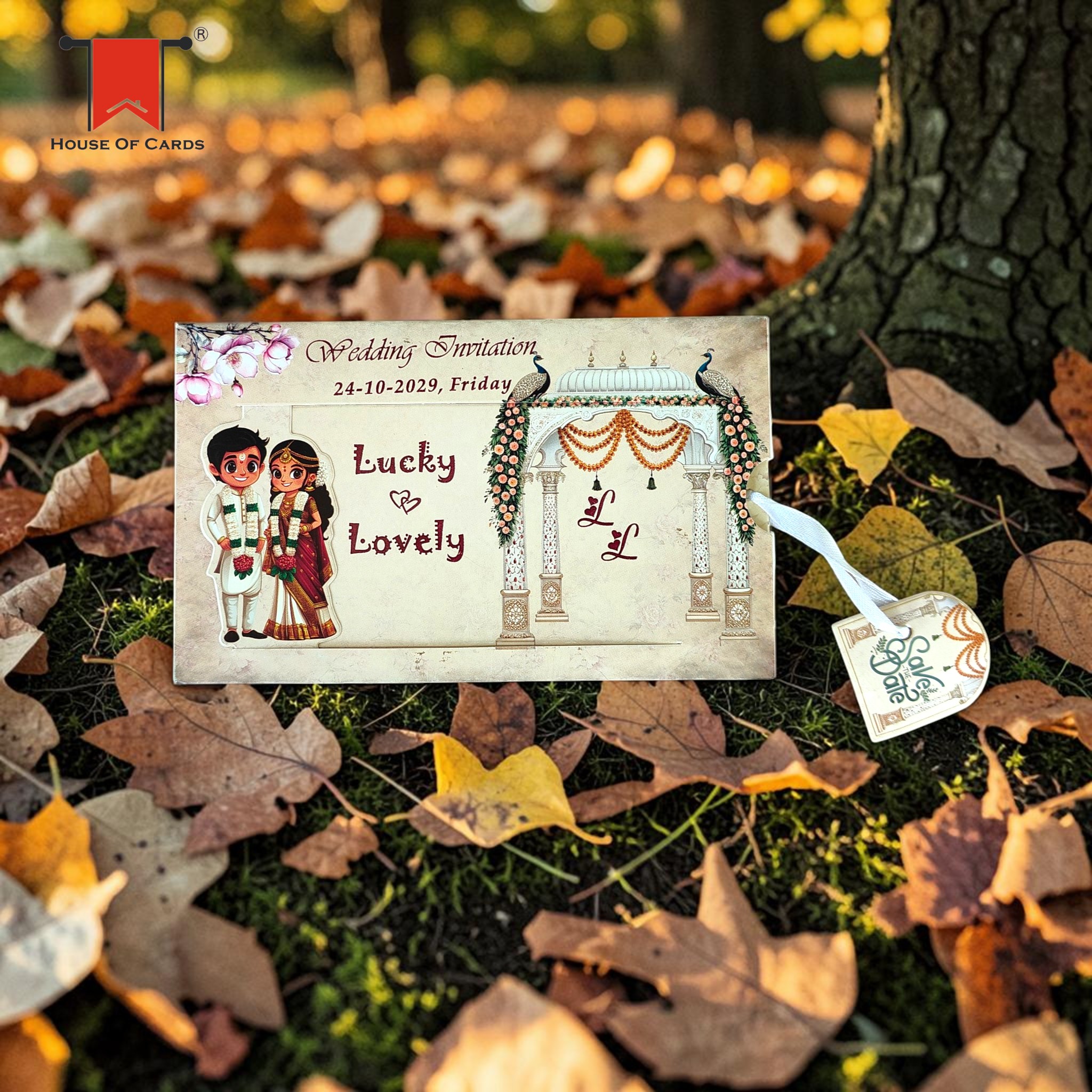 Cute Couple Slider Wedding card wedding invitation
