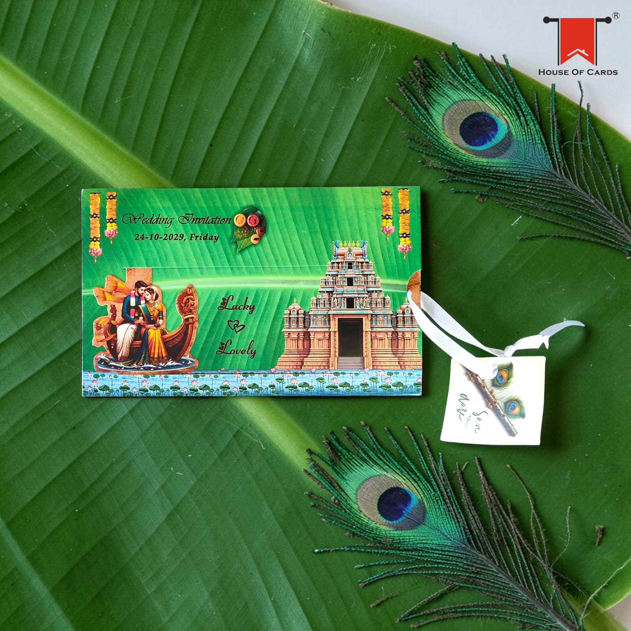Banana South Indian Theme Slider Wedding invitation card wedding invitation